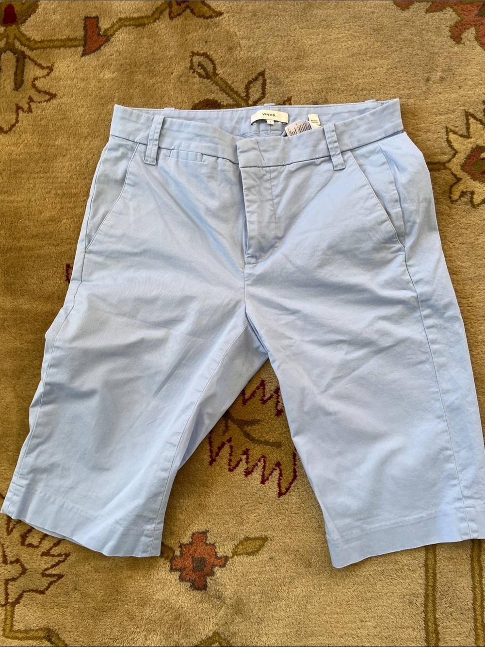 Vince Light Blue Flat-Front Women’s Shorts